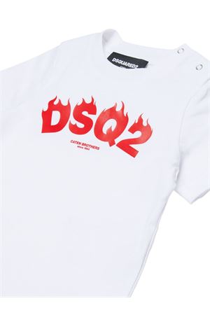 t-shirt in cotone bianco DSQUARED KIDS | DQ3275D00XMDQ100